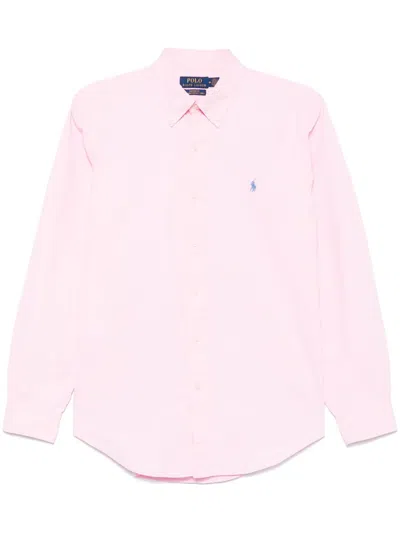 Polo Ralph Lauren Polo Pony Cotton Shirt In Pink