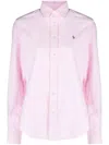 Polo Ralph Lauren Womens Long Sleeve Button Shirt In Pink