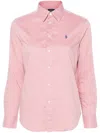 Polo Ralph Lauren Logo Embroidered Buttoned Shirt In Pink