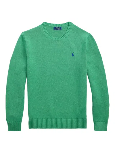 Polo Ralph Lauren Polo Pony Cotton Sweater In Green