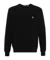 Polo Ralph Lauren Logo Embroidered Crewneck Sweatshirt In Black