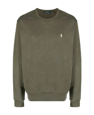 Polo Ralph Lauren Polo Pony Cotton Sweatshirt In Green