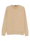 Polo Ralph Lauren Polo Pony Cotton Sweatshirt In Neutral