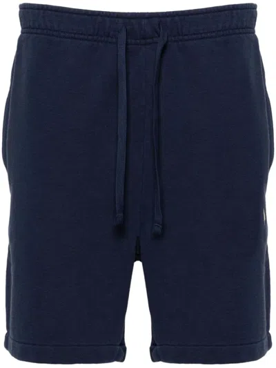Polo Ralph Lauren Polo Pony Cotton Track Shorts In Blue