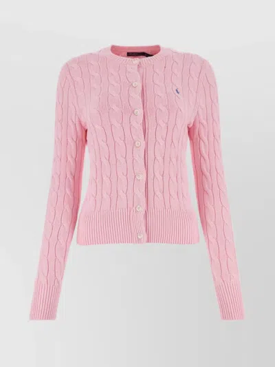 POLO RALPH LAUREN POLO PONY CREW NECK CABLE KNIT CARDIGAN
