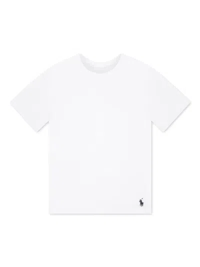 Polo Ralph Lauren Kids' Polo Pony Crew-neck Cotton T-shirt In White
