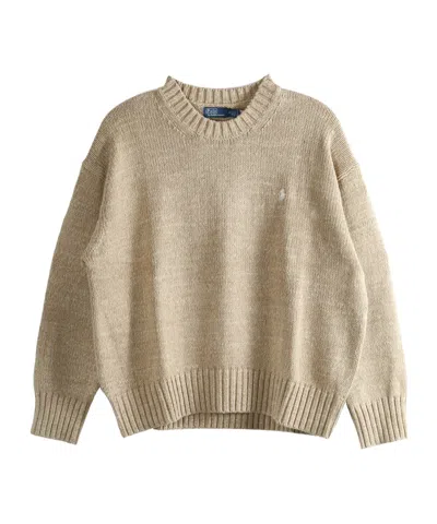 Polo Ralph Lauren Polo Pony Crew-neck Sweater In Brown