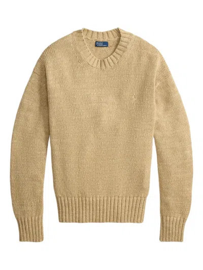 Polo Ralph Lauren Polo Pony Crew-neck Sweater In Neutral