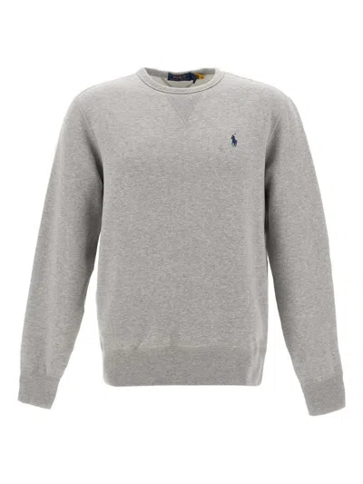 Polo Ralph Lauren Polo Pony Crew-neck Sweatshirt In Gray