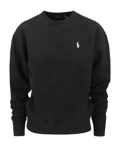 Polo Ralph Lauren Polo Pony Crewneck Sweatshirt In Black