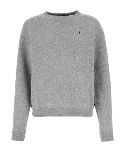 Polo Ralph Lauren Polo Pony Crew-neck Sweatshirt In Gray