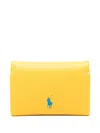 Polo Ralph Lauren Polo Pony-debossed Wallet In Yellow