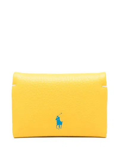 Polo Ralph Lauren Polo Pony-debossed Wallet In Yellow