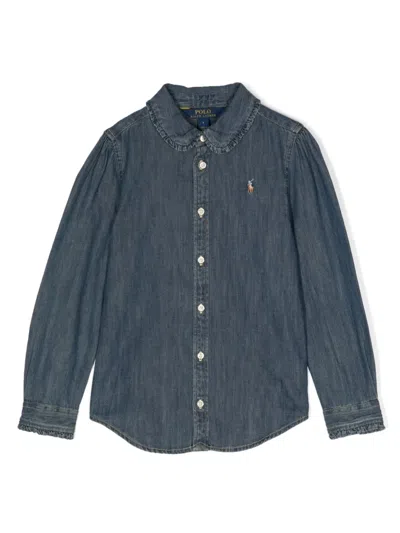 Polo Ralph Lauren Kids' Polo Pony Denim Shirt In Blue
