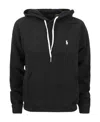 Polo Ralph Lauren Black Hoodie With Drawstring Hood And Pony Embroidery On The Front In Cotton Blend Woman In Black