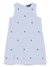 Polo Ralph Lauren Cotton Polo Pony Dress In Blue