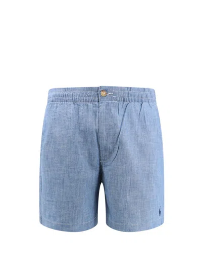Polo Ralph Lauren Polo Pony Embroidered Bermuda Shorts In Blue