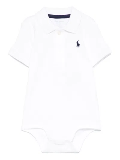 Polo Ralph Lauren Babies' Polo Pony-embroidered Body In White