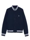 Polo Ralph Lauren Polo Pony-embroidered Bomber Jacket In Blue