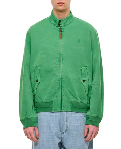 Polo Ralph Lauren Polo Pony Embroidered Bomber Jacket In Green