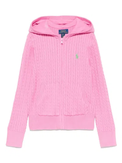 Polo Ralph Lauren Polo Pony-embroidered Cardigan In Pink