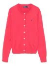 Polo Ralph Lauren Polo Pony-embroidered Cardigan In Rot