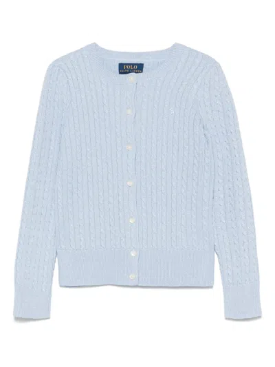 Polo Ralph Lauren Kids' Polo Pony-embroidered Cardigan In Blue