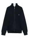 Polo Ralph Lauren Polo Pony-embroidered Cardigan In Blue