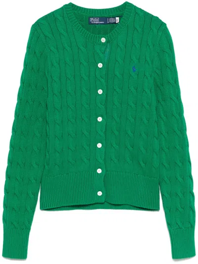Polo Ralph Lauren Polo Pony-embroidered Cardigan In Green