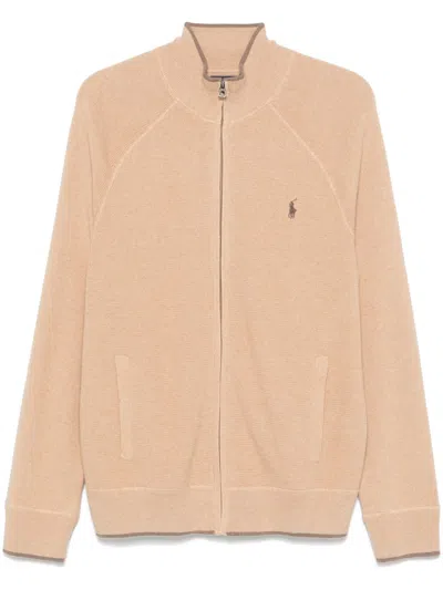 Polo Ralph Lauren Polo Pony-embroidered Cardigan In Neutrals