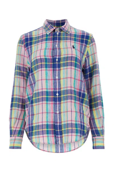 Polo Ralph Lauren Polo Pony Embroidered Checked Shirt In Multi