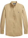 Polo Ralph Lauren Polo Pony-embroidered Cotton-blend Shirt In Neutrals