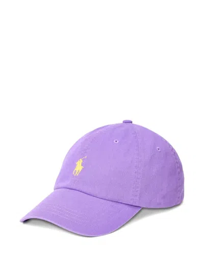 Polo Ralph Lauren Polo Pony-embroidered Cotton Cap In Purple
