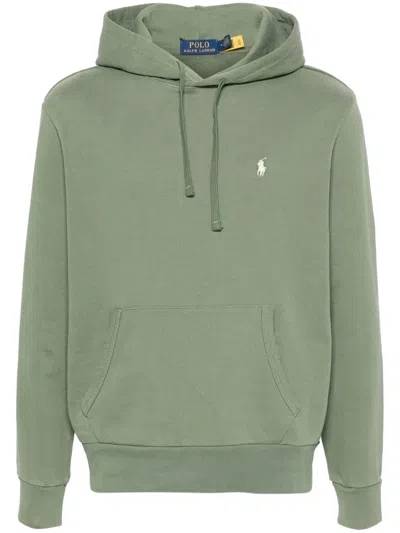 Polo Ralph Lauren Polo Pony-embroidered Cotton Hoodie In Green