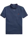 Polo Ralph Lauren Man Polo Shirt Navy Blue Size L Cotton
