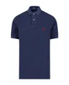 Polo Ralph Lauren Slim Fit Mesh Polo Shirt Man Polo Shirt Blue Size S Cotton In Blue