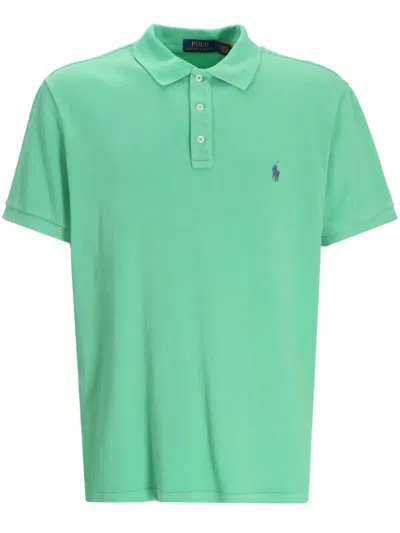 Polo Ralph Lauren Polo Pony-embroidered Cotton Polo Shirt In Green