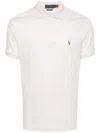 Polo Ralph Lauren Mens American Heather Short-sleeved Logo-embroidered Custom Slim-fit Cotton-jersey Polo Shirt In Neutrals