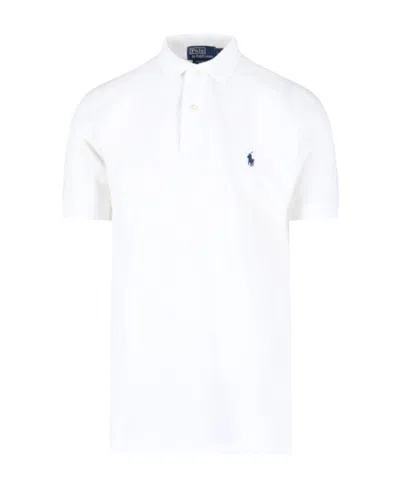 Polo Ralph Lauren Slim Fit White Polo Shirt With Classic Collar And Pony Embroidery On The Front In Cotton Piquet Man