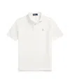 Polo Ralph Lauren Mens American Heather Short-sleeved Logo-embroidered Custom Slim-fit Cotton-jersey Polo Shirt In White