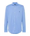 Polo Ralph Lauren Classic Fit Garment Dyed Oxford Shirt Bastille Blue In Blue