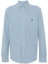 Polo Ralph Lauren Polo Pony-embroidered Cotton Shirt In Blue