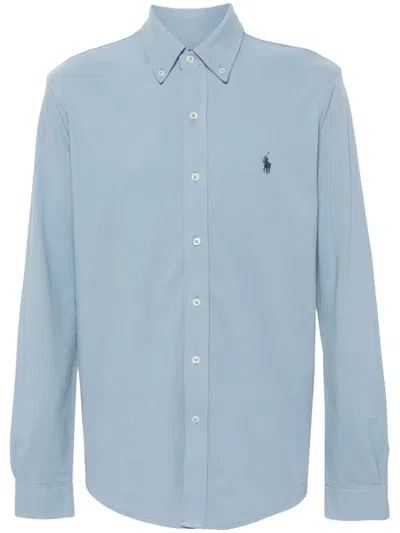 Polo Ralph Lauren Polo Pony-embroidered Cotton Shirt In Blue