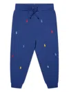 Polo Ralph Lauren Polo Pony-embroidered Cotton Track Pants In Blue