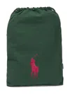 Polo Ralph Lauren Polo Pony-embroidered Drawstring Backpack In Green