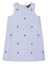 Polo Ralph Lauren Cotton Polo Pony Dress In Blue