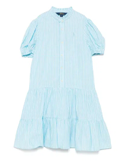 Polo Ralph Lauren Kids' Polo Pony-embroidered Dress In Blue