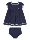 Polo Ralph Lauren Polo Pony-embroidered Dress (set Of Two) In Blue