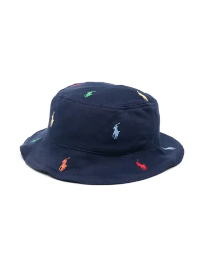 Polo Ralph Lauren Babies' Polo Pony Embroidered Hat In Blue