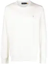 Polo Ralph Lauren Polo Pony-embroidered Honeycomb Knit Jumper In White